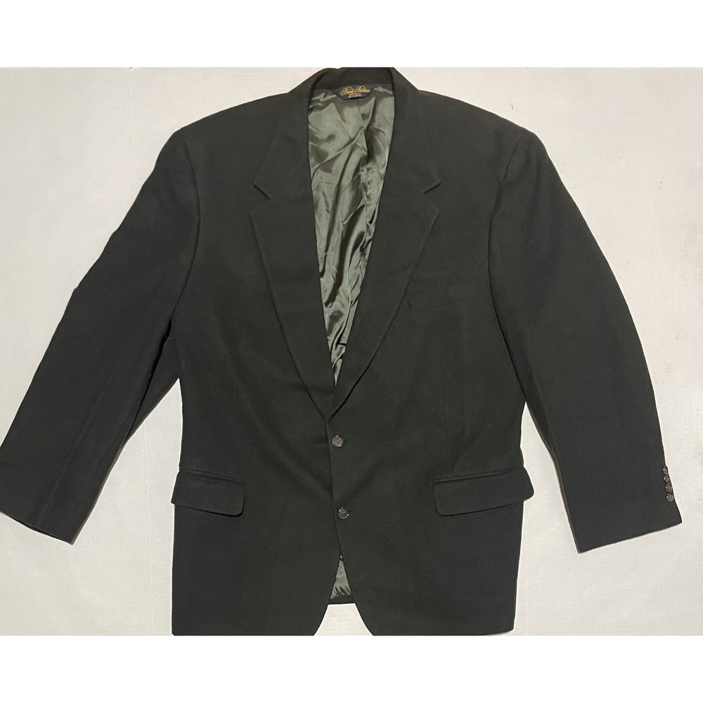 Vintage Brooks Brothers Size 50 R 100% Camel Hair Charcoal Green 2 Button USA‎